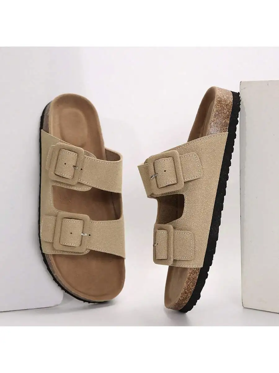 

Womens Adjustable Cork Footbed Sandals Open Toe Casual