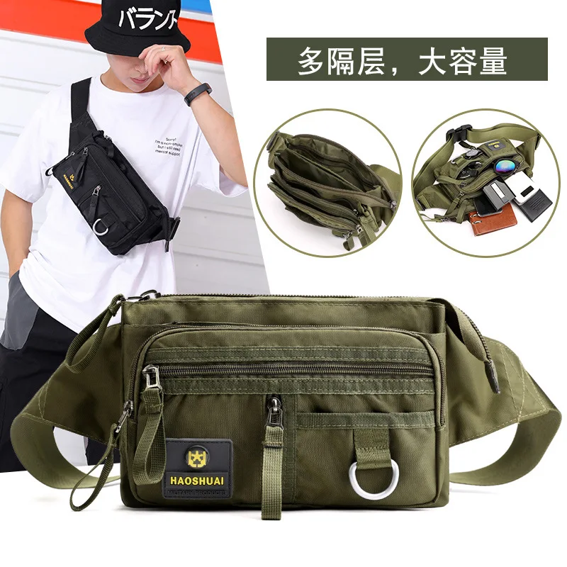 

Large capacity men and women waist bag multi-layer waist bag close to the cashier waterproof men