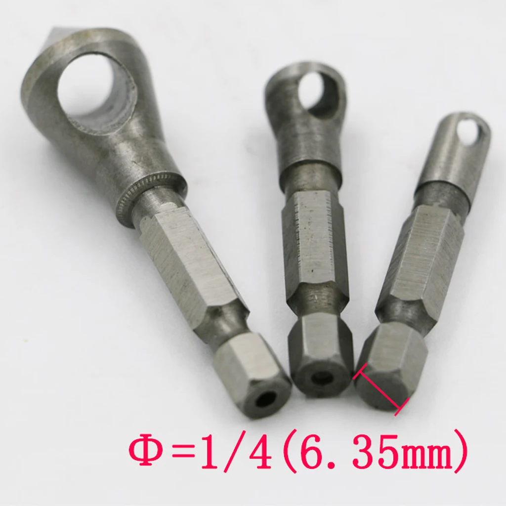 Set of 3pcs Countersink Tapered Deburring Tips Chamfering for