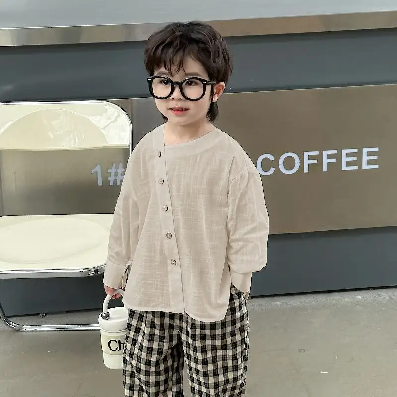 

Boys Baby's Kids Blouse Coat Jacket Outwear Cotton 2024 Cardigan Spring Autumn High Quality Teenagers Overcoat Children's Clothi