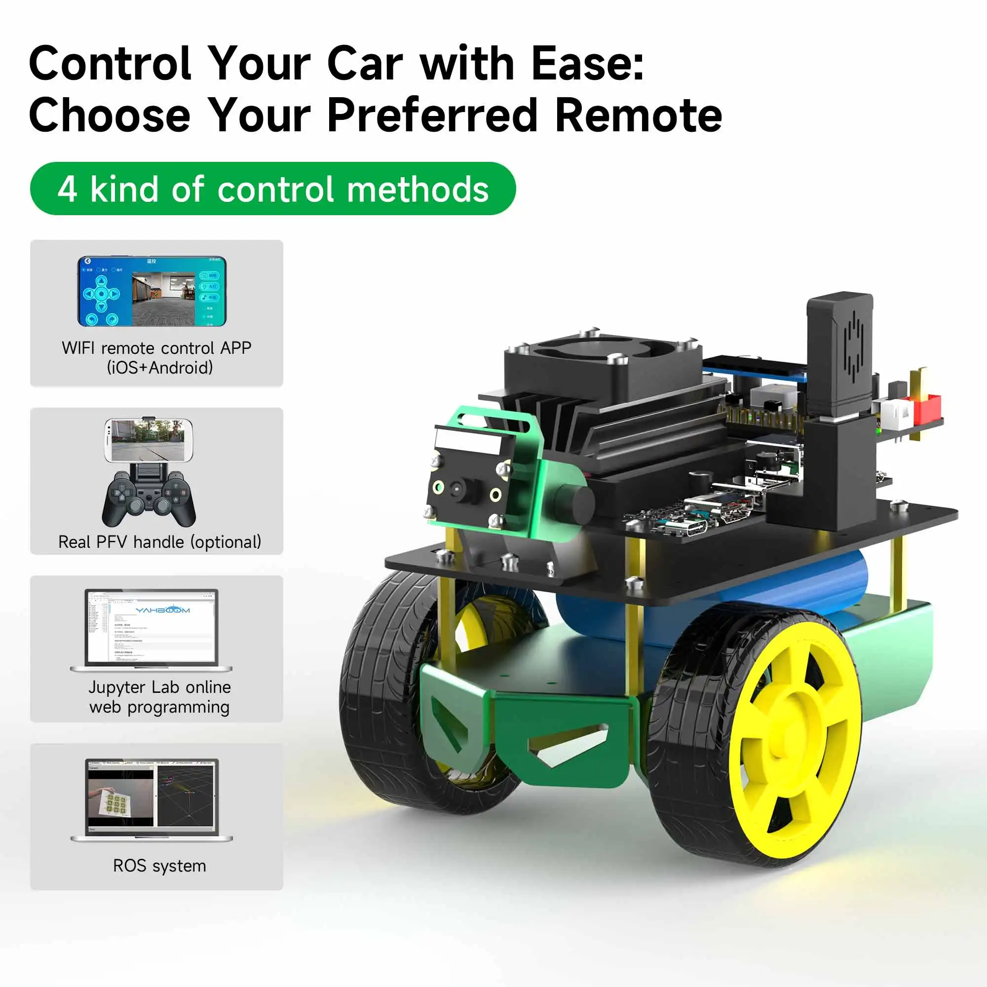 JetBot Mini AI Robotic Developer Kit Based on ROS for Jetson Nano Programmable DIY Electronic Project Face Recognition Autopilot