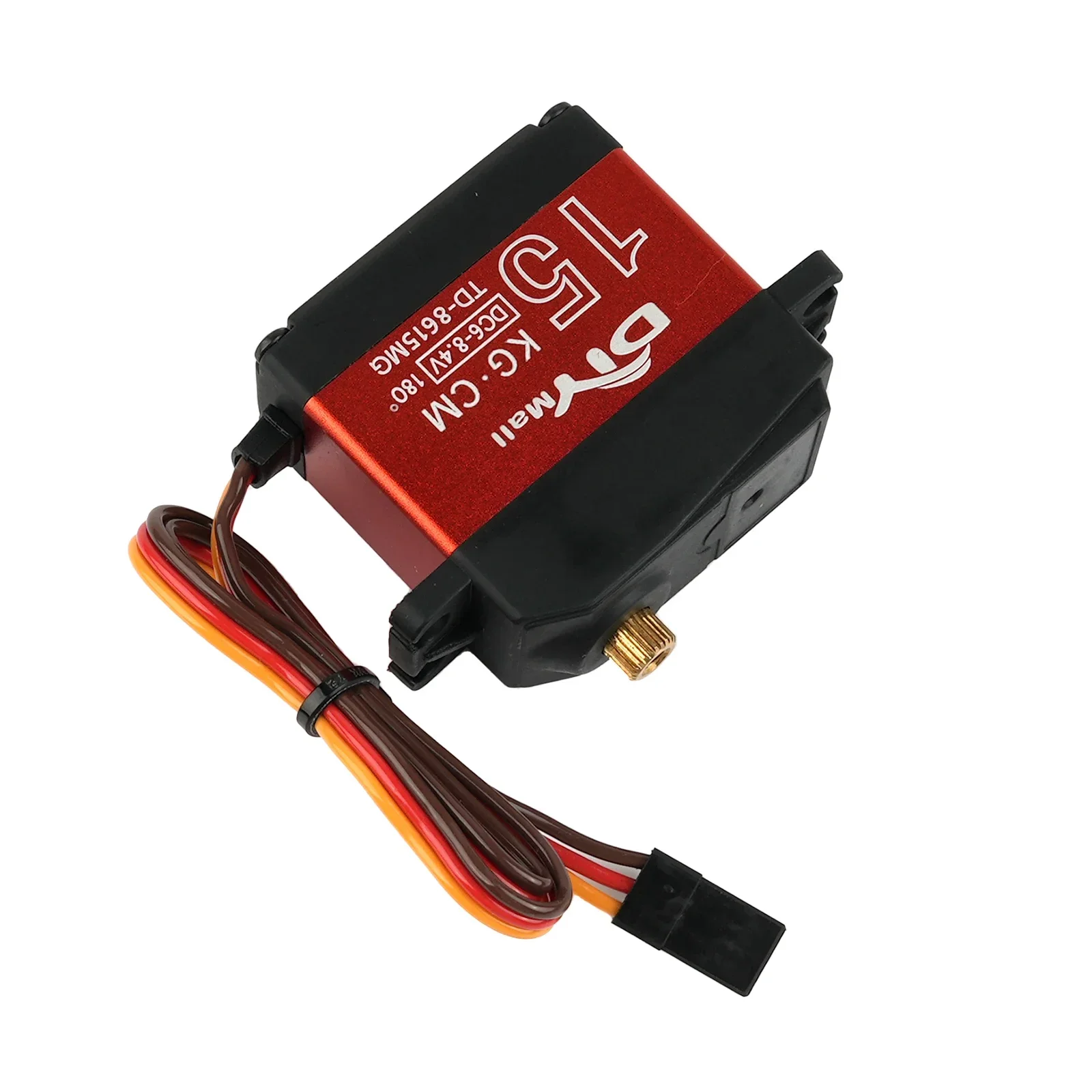 

TD-8615MG Металлический цифровой сервопривод с угольной щеткой, двигатель с высоким крутящим моментом 15 кг 6,0-8,4 В 180/270/360 градусов для радиоуправляемого автомобиля в масштабе 1/8 1/10 1/12