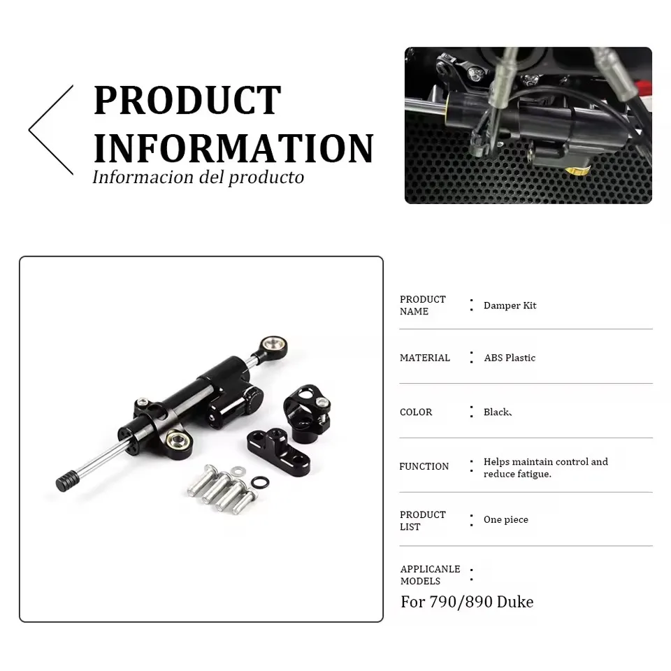 New Motorcycle Accessories Steering Stabilize Damper Bracket CNC Aluminum For Duke 790 890 Duke790 Duke890
