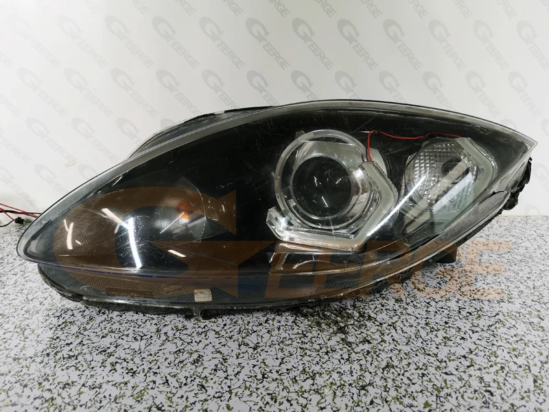 For Seat Leon Mk2 1P 2005 - 2012 Xenon Headlight Ultra Bright Concept M4 Iconic Style LED Angel Eyes Halo Rings Refit Day Light