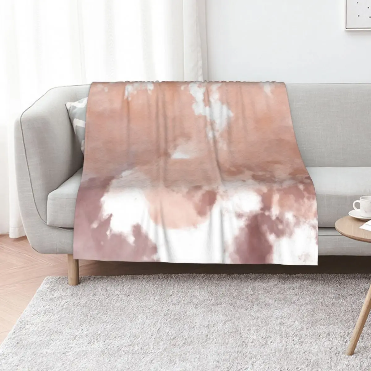 Brown Tie Dye Design Throw Blanket Cute Sofas sofa bed for sofa Soft Beds Moving Blankets