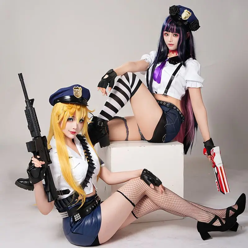 Strap socks, angel cosplay costume, Pandi Stoow scarf, police uniform, cosplay costume