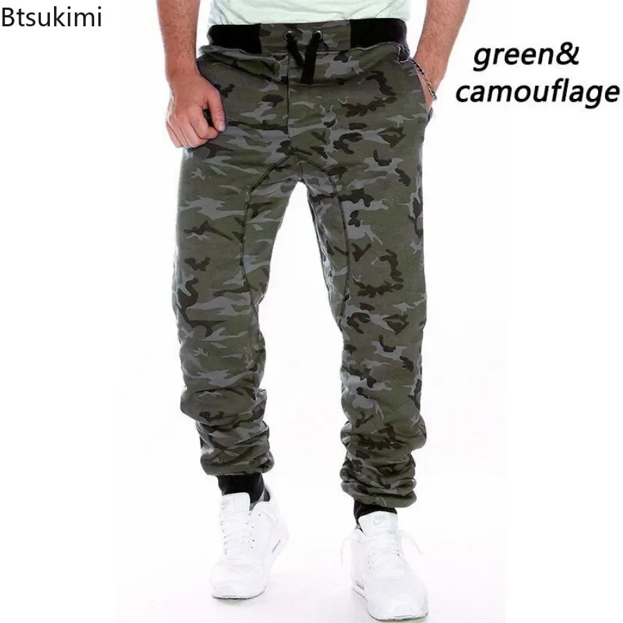 Nuevo 2025, pantalones de Hip Hop para hombre, pantalones casuales de camuflaje, pantalones de tubo sueltos a la moda, ropa de calle de tendencia, pantalones deportivos cómodos para hombres