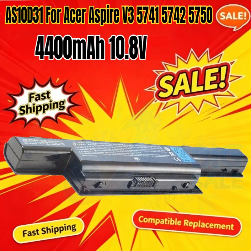 Laptop Battery AS10D31 For Acer Aspire V3 5741 5742 5750 5551G 5560G 5741G 5750G AS10D51 AS10D61 AS10D71 AS10D75 AS10D81