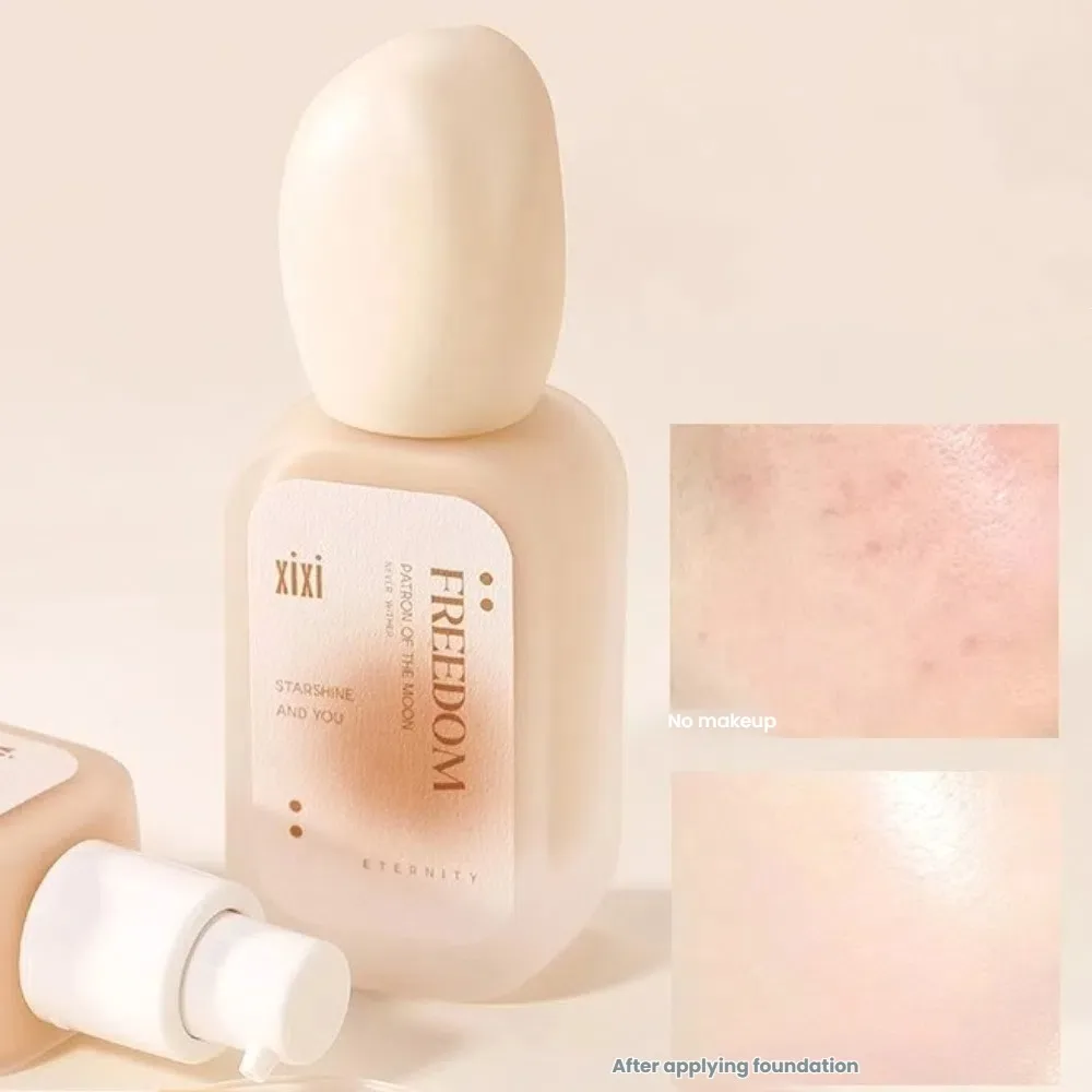 Base líquida de longa duração, pó antiaderente, leve, hidratante, corretivo, controle de óleo, à prova de suor, contorno facial líquido