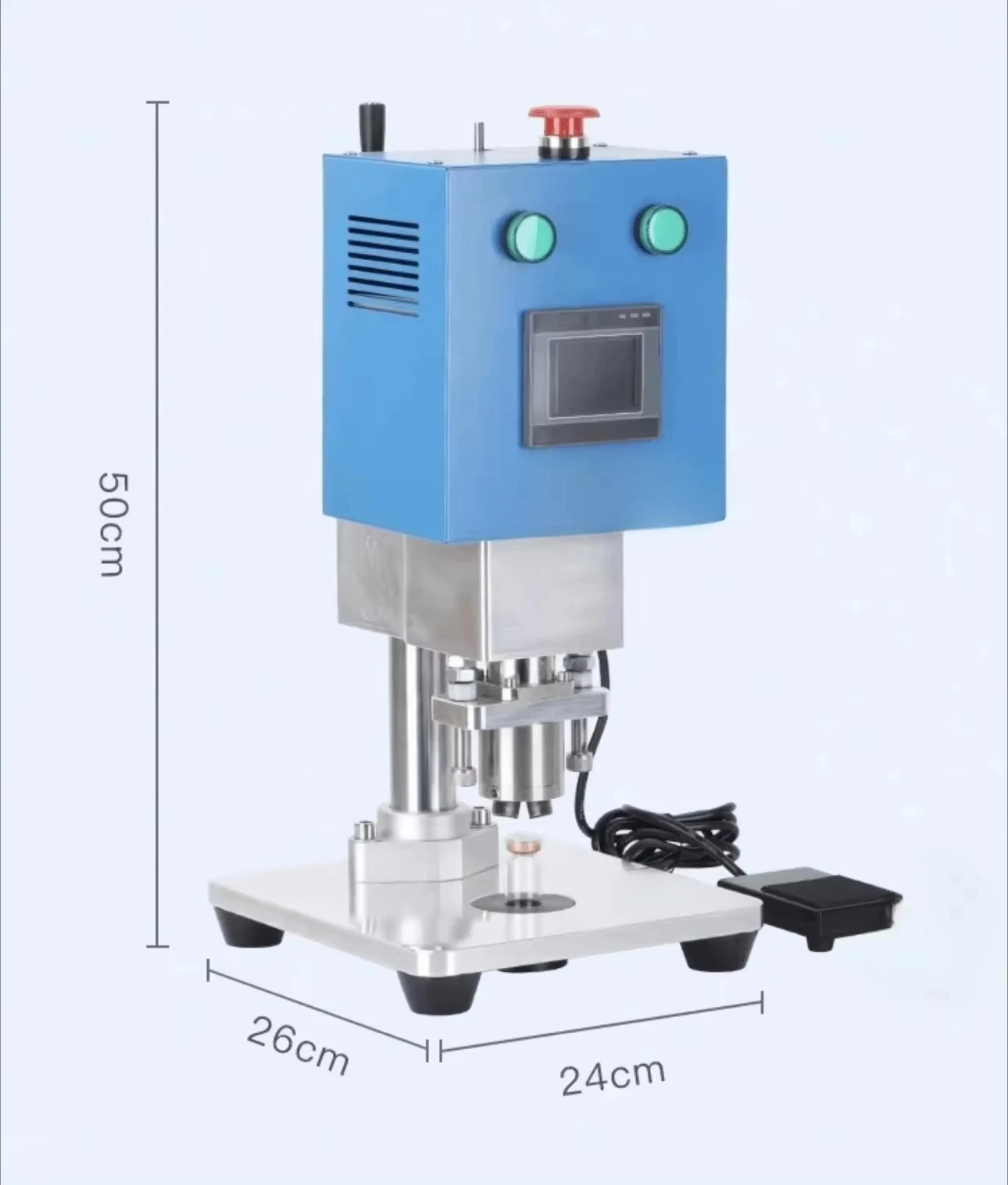 

WT-80DX Small Bottle Solution Glass Bottle Capping Machine Commercial Metal Aluminum Cap Cork Crimping Sealing Machine