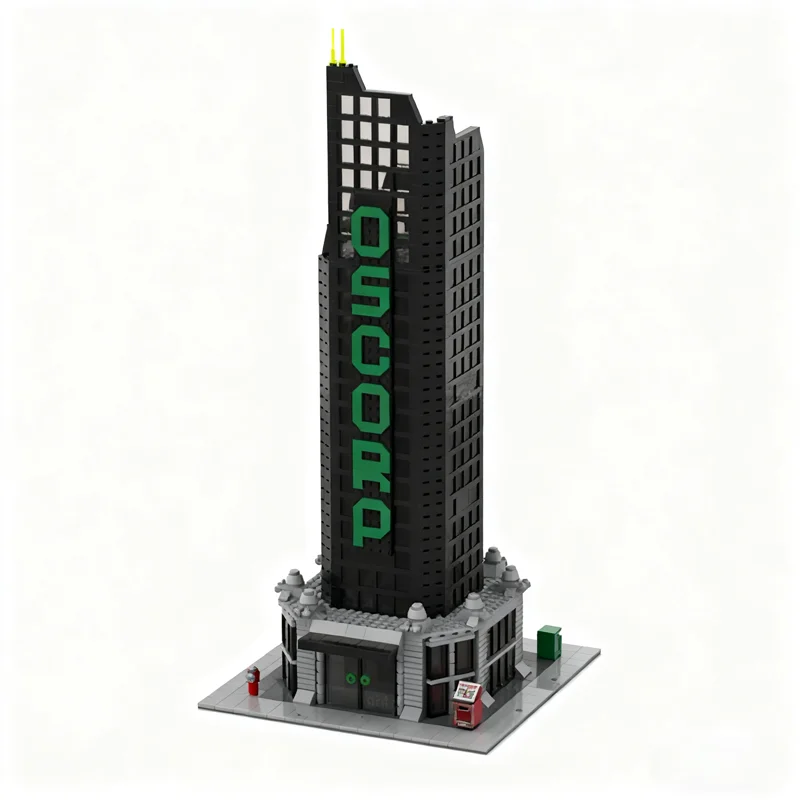 1538 stücke MOC Oscorp Turm Super Heroes Modell Bausteine Architektur Weihnachten Geschenke Idee Bildung DIY Ziegel Spielzeug Kinder