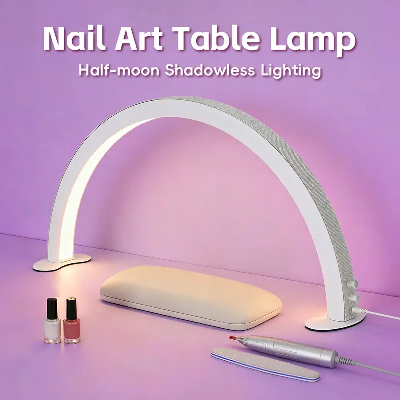 Export Nail Special Light, Knob Nail Desktop Lighting Fill Light With Drill 24-inch Half Moon Light