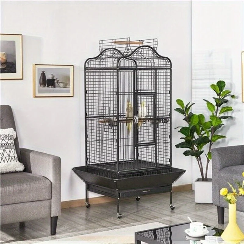 Open playground cage for 63 inch large mini macaws, cockatoos and parrots