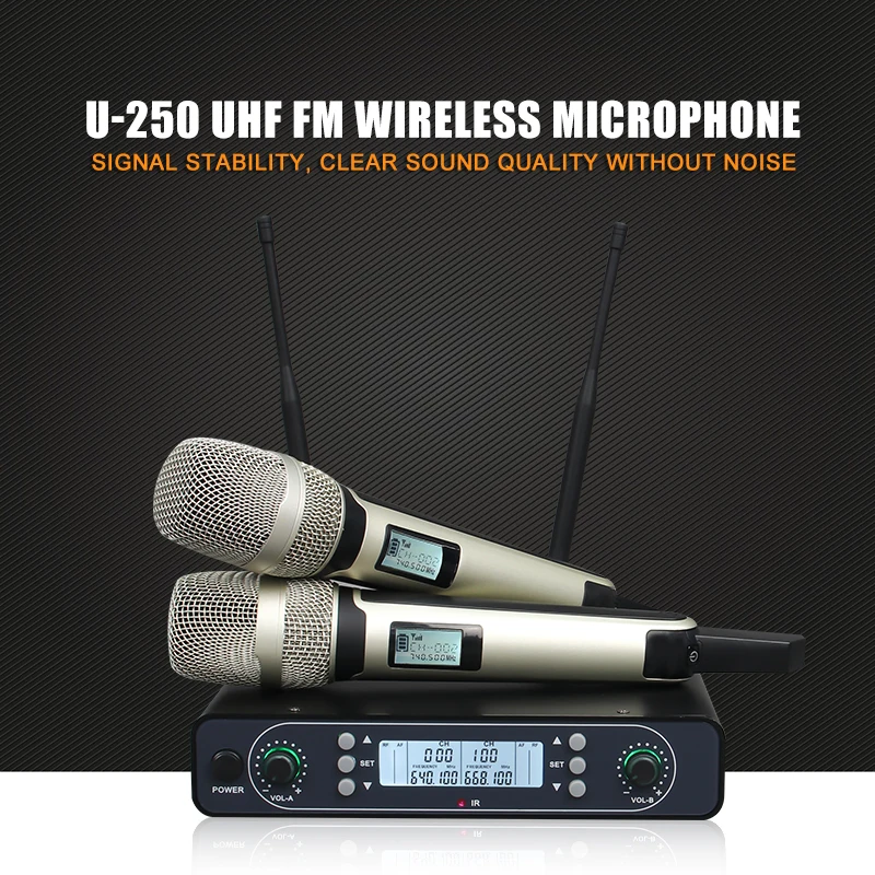 wireless microphone system | dual channel | handheld mic | suitable for karaoke stage performances