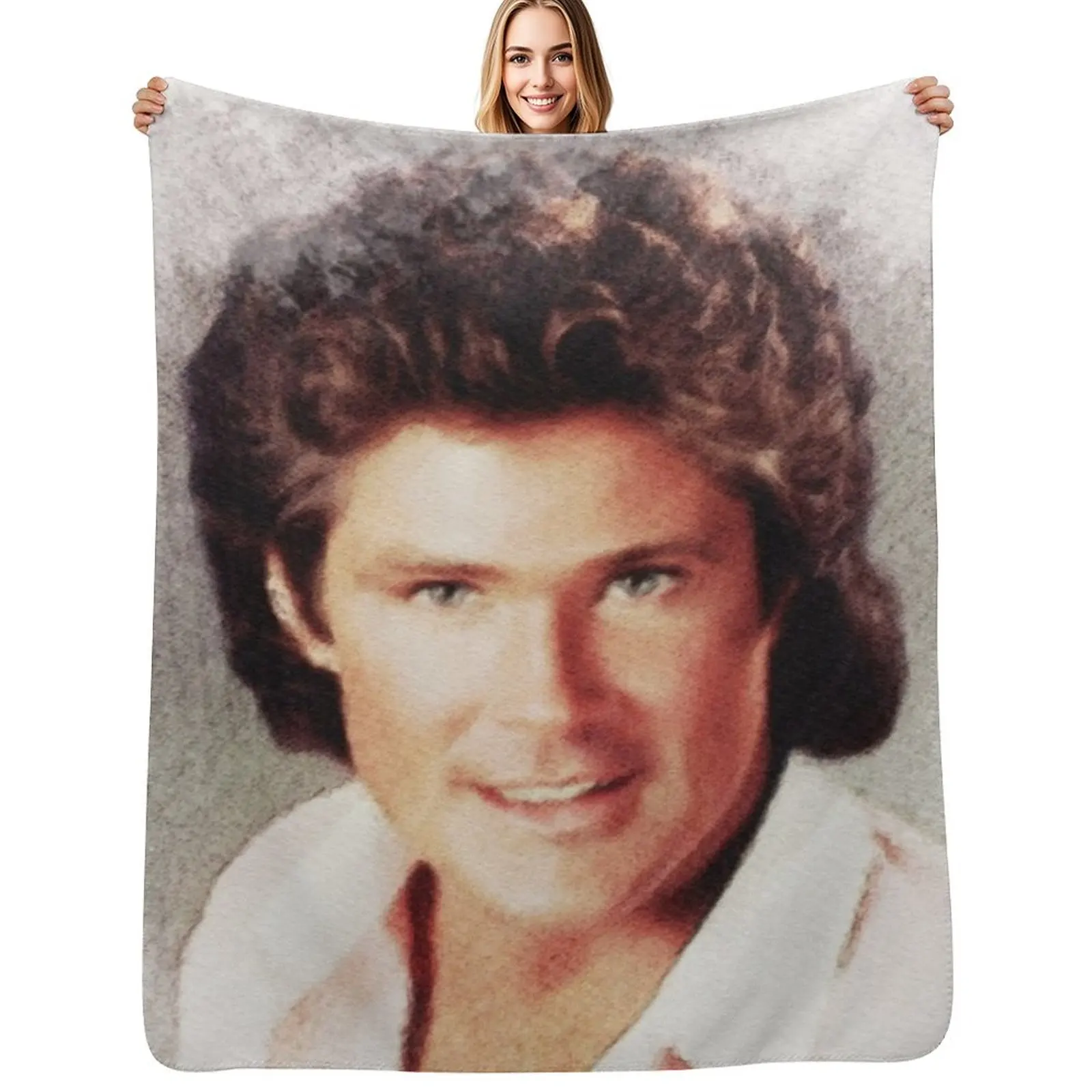 

David Hasselhoff, Actor Throw Blanket Outdoor Soft Blanket for Picnic Beach Camping
