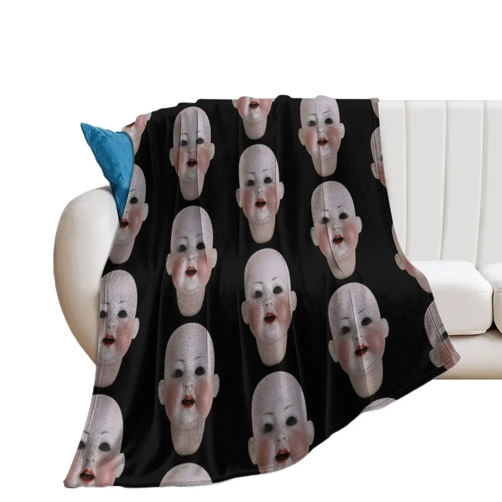 

Spooky Baby Doll Throw Blanket Bed linens Summer for sofa Blankets