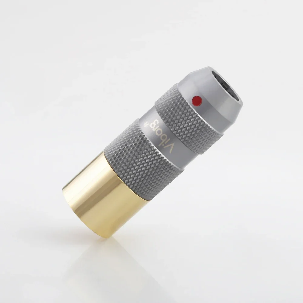 4 peças cabo de áudio hifi equilíbrio 3 pinos viborg 99.998% cobre puro 24k banhado a ouro plugue conector xlr