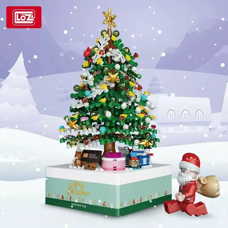 LOZ Weihnachtsbausteine, Baumschmuck, Lernspielzeug, Modellbaugruppen, Lernspielzeug, Weihnachtsgeschenk für Kinder