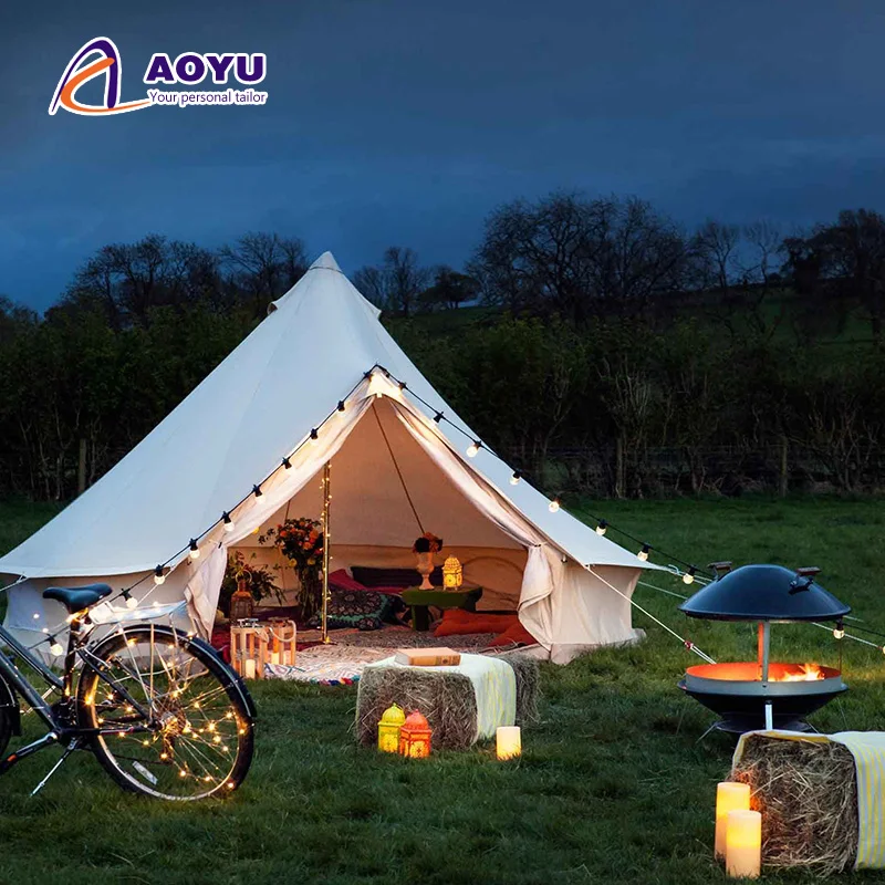 

OutdoorCamping Mongolian Yurt For Sale 6m Bell Tent Hotel Resort 7meter Canvas Tents Luxury Glamping