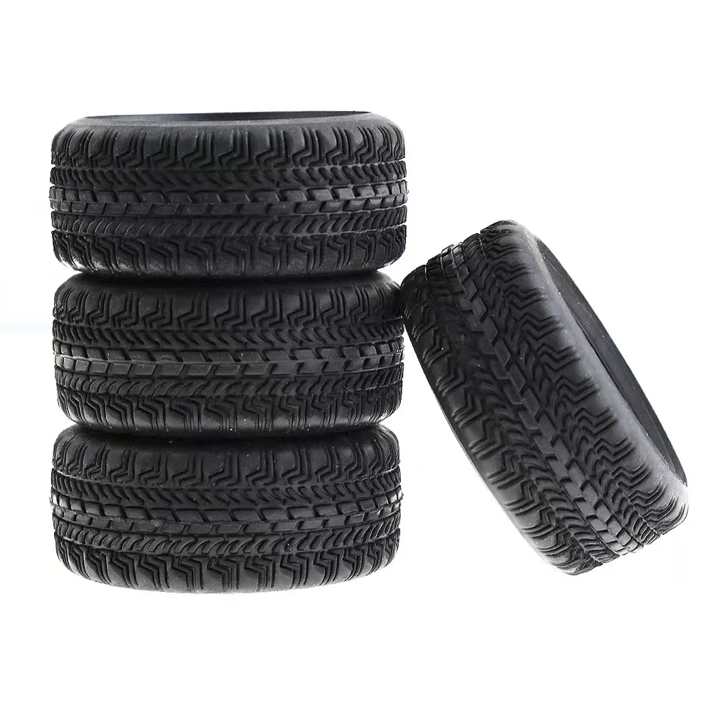 4Pcs Natural Rubber Tire+Sponge liner/wheel Rim For Rc Hobby Car 1/10 On Road Racing Cars HSP HPI 94122 94123 TT01 FW06 R50