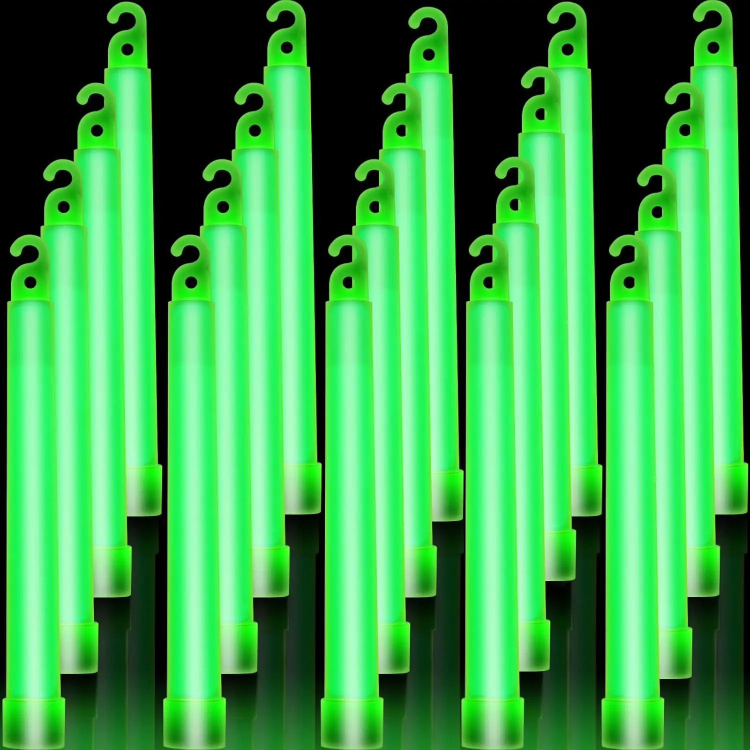 Glow Sticks Bulk Green Emergency Glow in Duration for Camping Hiking Outdoor Parties Activities Survival Storms Blackouts