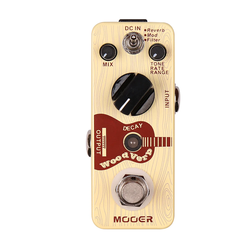 

MOOER WoodVerb цифровая ревербераторная Акустическая гитара Педаль для создания гитарных эффектов и аксессуары 3 режима (ревербератор/мод/фильтр) истинное отключение