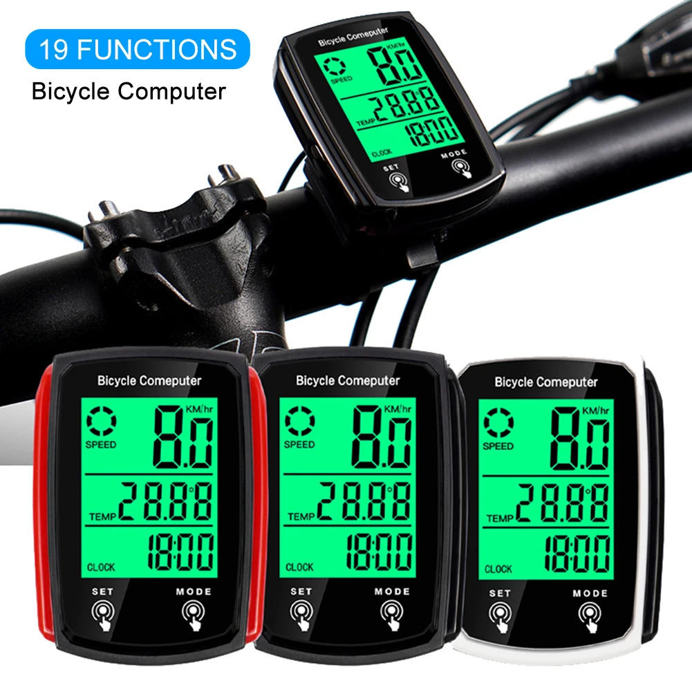 LED Bicycle Computer Bike Speedometer LED Touch Screen Bike Odometer Waterproof Cycling Bicycle Speedometer Bike Accessories