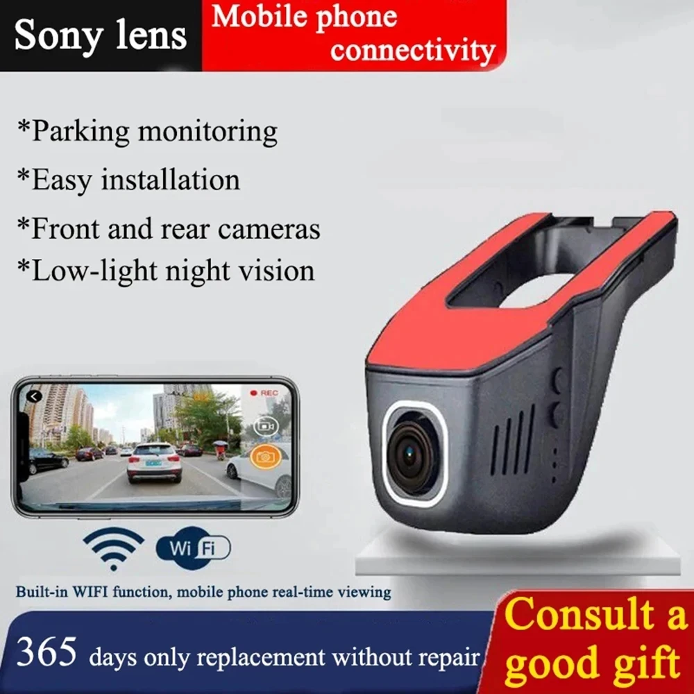 Hidden 4k Full Hd Car Mobile Phone Wireless App Interconnection 24h Loop Recording Parking Monitoring Driving Recorder