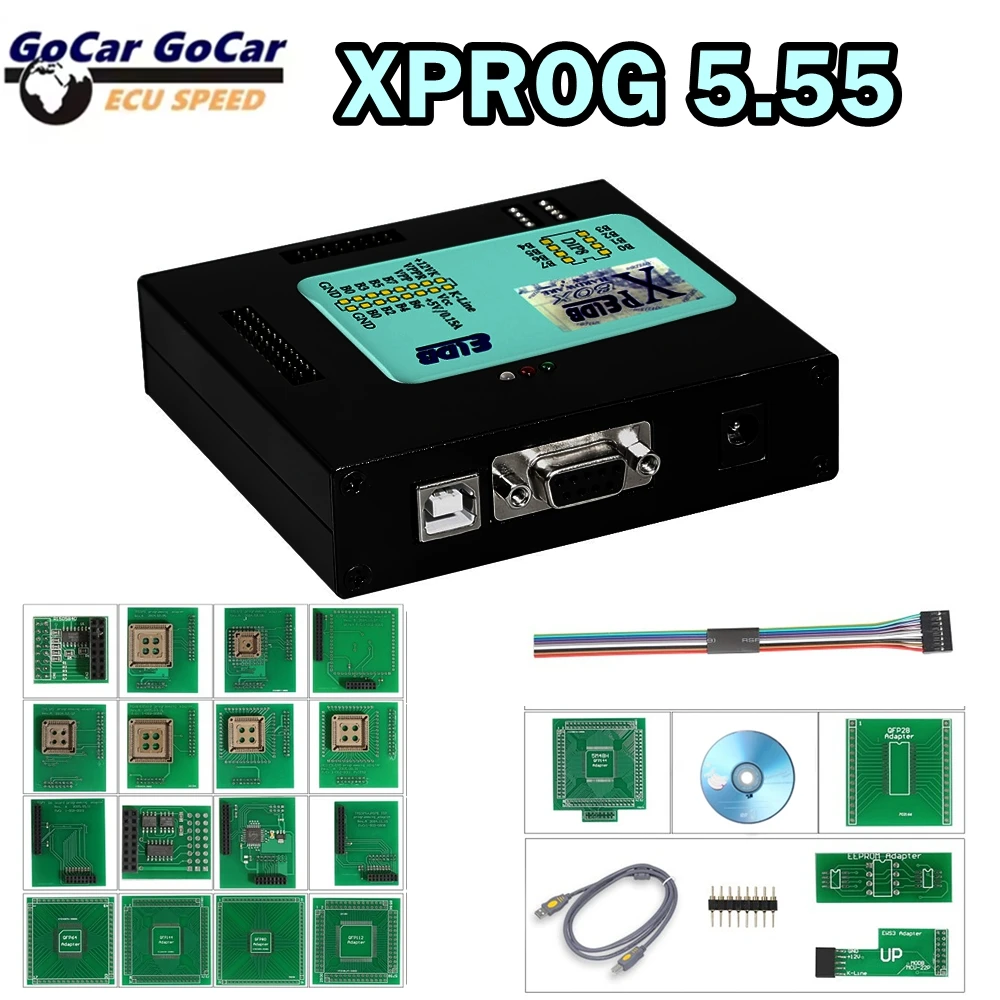 

High quality Xprog5.55 XPROG adds new authorization V5.55 X-ROG M metal box XPROG ECU programmer tool X ROG M5.55 full adapter