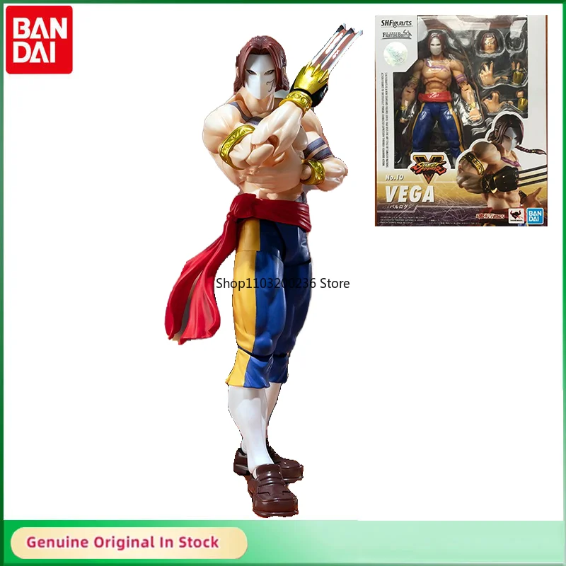 

Bandai Original SHFiguarts Street Fighter(SF) Vega/Balrog NO.10 Anime Action Figure Active Joints Model Collectible Gift