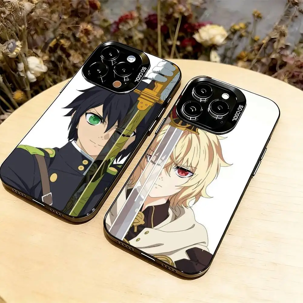 

Seraph of the End Phone Case For iPhone 17,16,15,14,13,12,11 Plus,Pro Max,XS,Colored Silver Plated Inside Cover