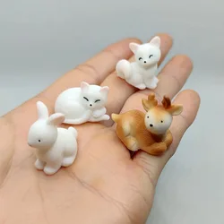 Mini Animals Model, Dolphin, Cat, Seal, Hamster, Rabbit, Deer, Miniature Terrarium Accessories, Figurine DIY, Fairy Garden Decor