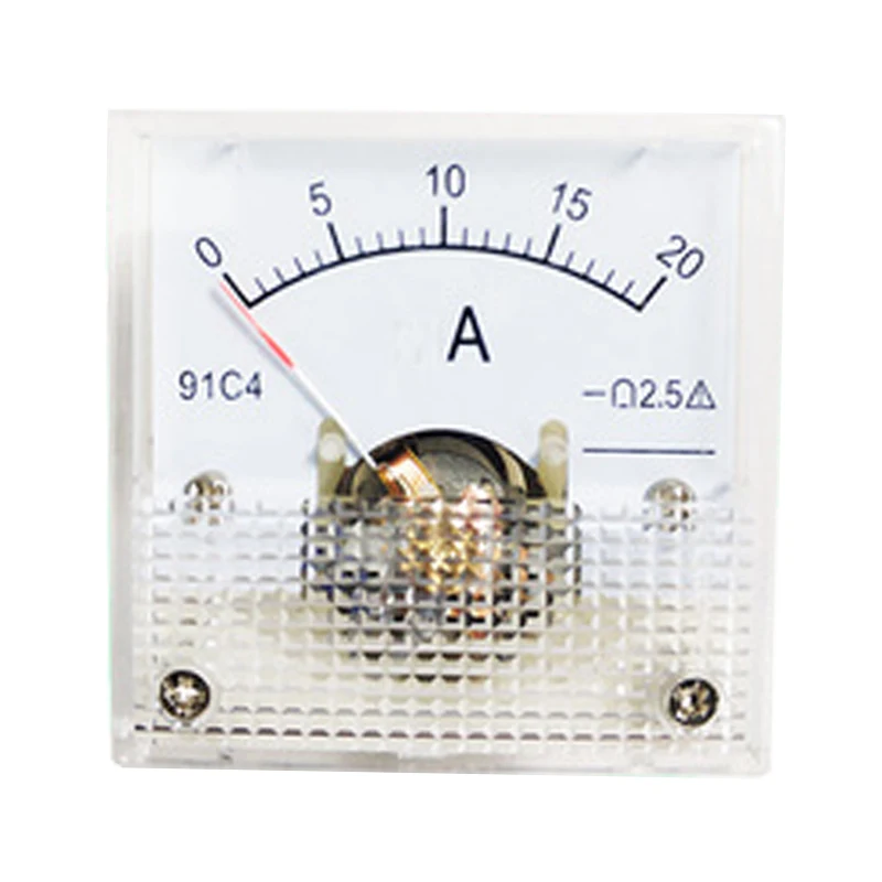 91C4 Ammeter DC Analog 1A 2A 3A 5A 10A 20A 30A 50A 100A 200A 300A 500A Panel Mechanical Pointer Type Amper Meter Current Meter