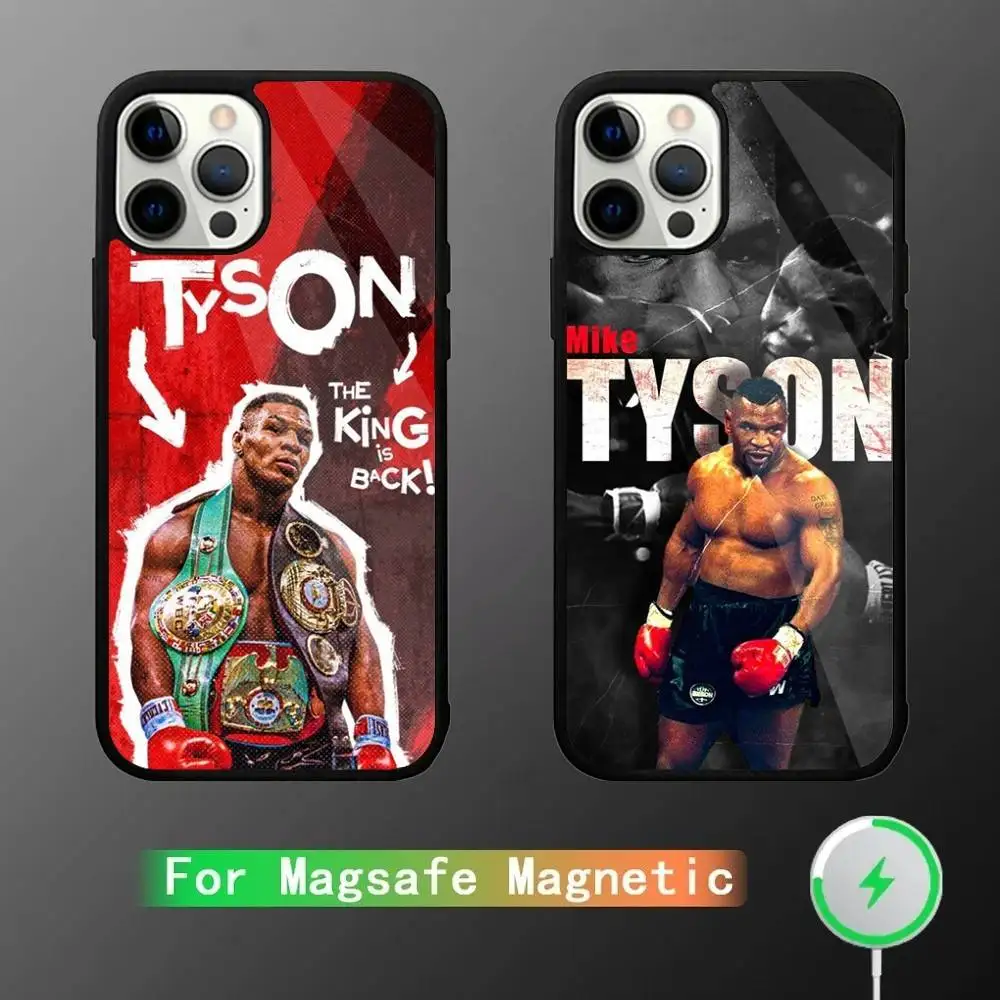 

M-Mike T-Tyson Boxer Phone Case For iPhone 16,15,14,13,12,11,Pro,Max,Plus,Mini,SE New Magsafe Magnetic Wireless Charging