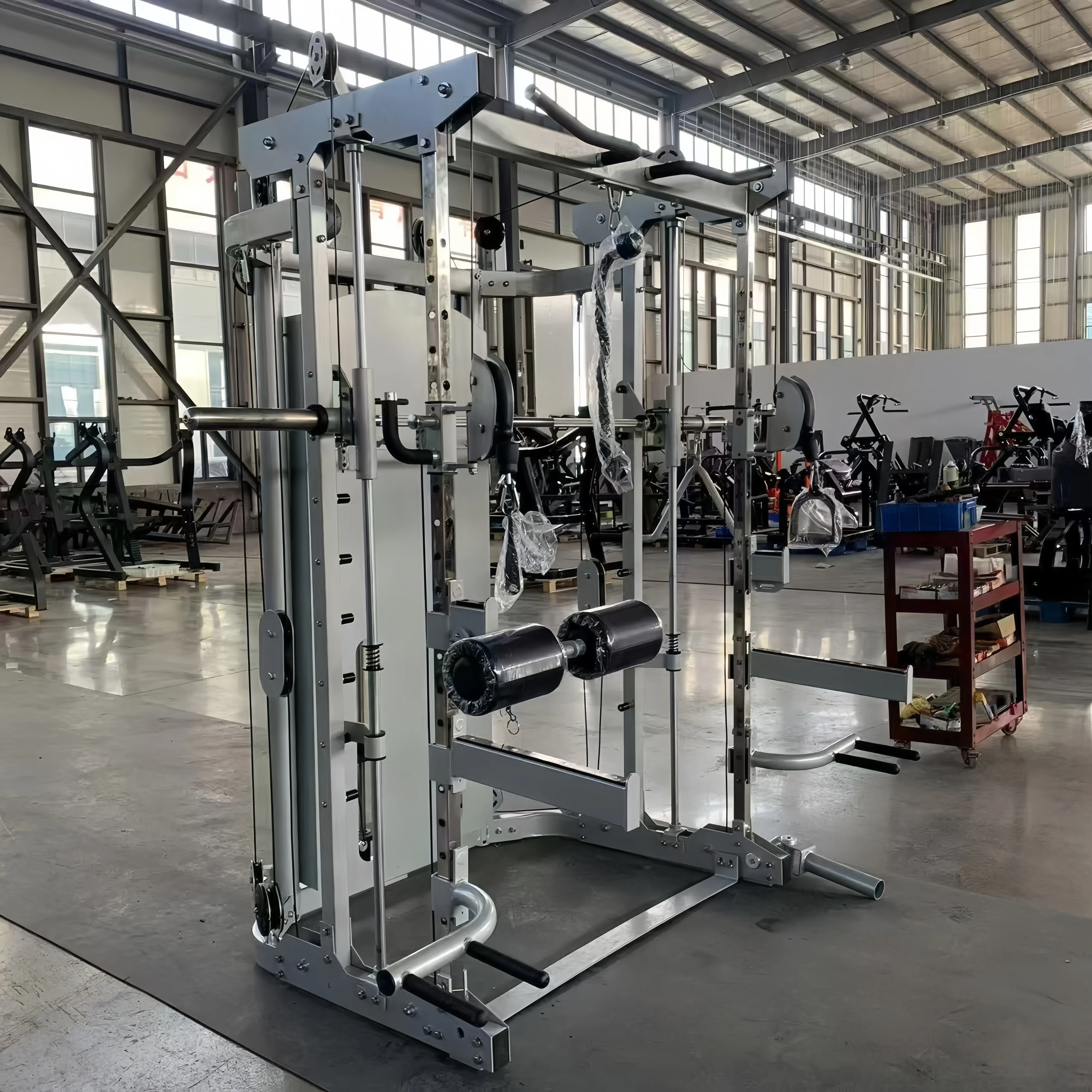 Commercial Strength Training Multi Function Gym Home Set Fitness Equipment Power Cable Crossover Squat Rack Gym 3D Smith Machine