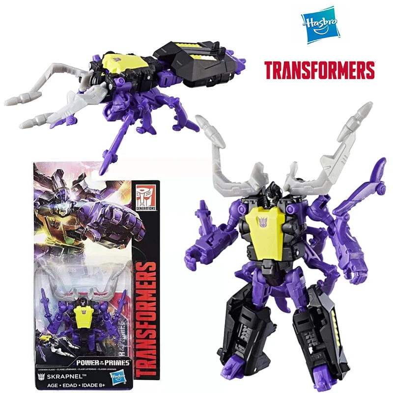 Hasbro Transformers Power of The Primes Skrapnel 10Cm Legends Class Anime Original Action Figure Model Toy Gift Collection