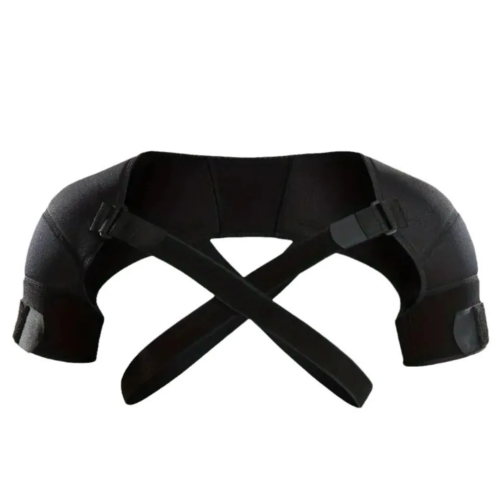 

Durable Nylon SBR Double Shoulder Brace Adjustable Compression Shoulder Support Belt Double Bandage Cross Back Pain Relief