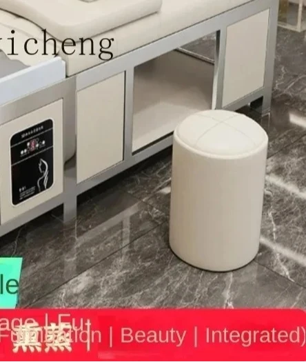 Silla de champú tailandesa con marco de acero XL 1, circulación de agua, cabezal de fumigación, cama de tratamiento, barbería, peluquería