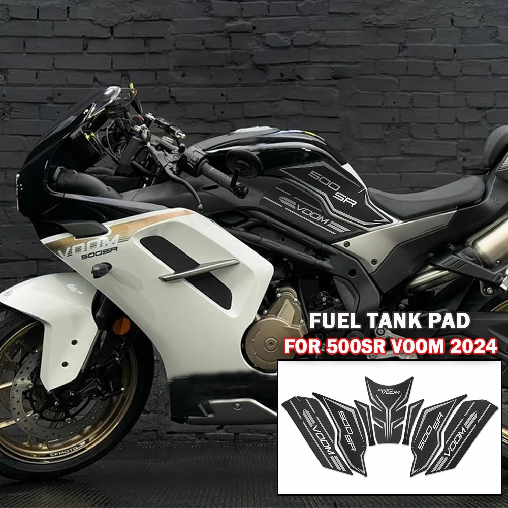 

Motorcycle side fuel tank pad FOR CFMOTO 500 SR SR500 500SR VOOM 2024 Tank Pads Protector Stickers Knee Grip Traction Pad