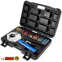 SucceBuy Manual AC Hose Crimper Kit 71500 w/ 7Dies Hydraulic Hose Crimping Tool Hydraulic Press Auto Air Conditioning Repair Set