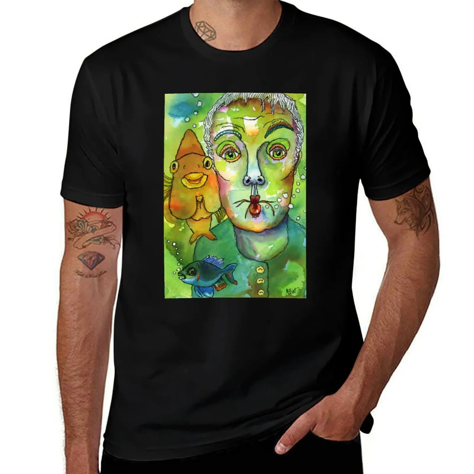 Something's fishy T-Shirt Anti-Wrinkle Short Sleeve T-Shirt