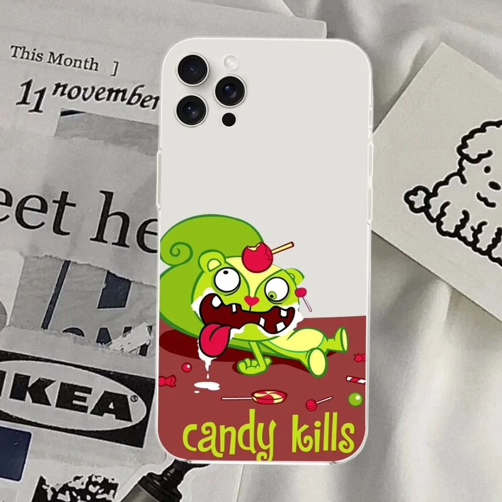 Cartoon glücklich T-Baum F-Freunde Handy hülle für iPhone Mini plus 11 13 12 14 15 8 pro xs max x se xr transparente Hülle