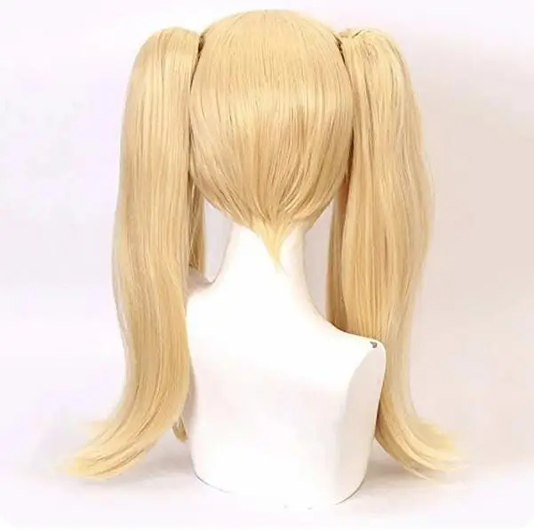 2 Blonde Paardenstaart Hittebestendige Synthetische Haarcosplay Pruik