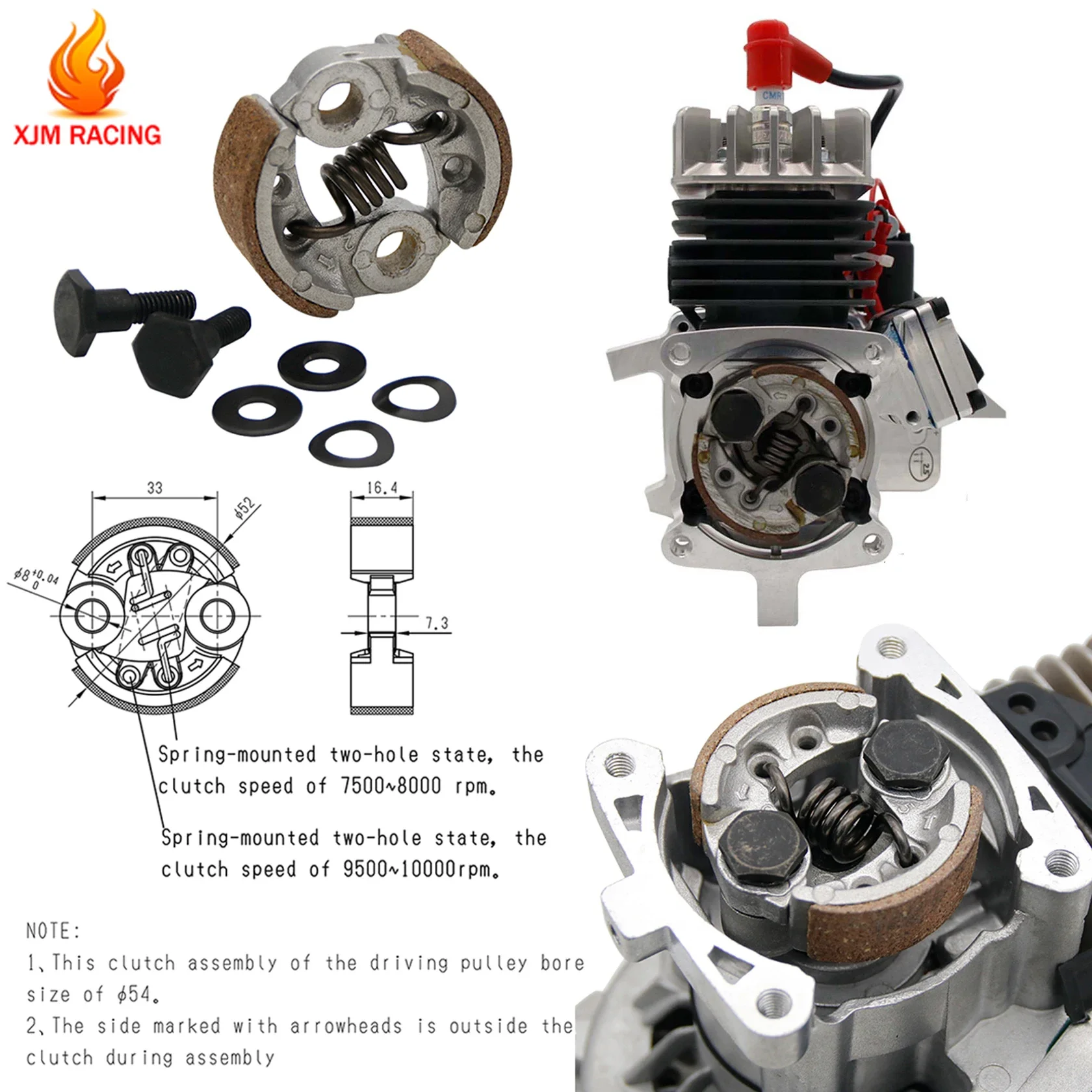 Dwusuwowy 4-śrubowy silnik kontaktronowy CNC 9.5HP Competition 29CC PRO do części samochodowych 1/5 HPI ROFUN ROVAN KM BAJA LOSI 5IVE T Rc