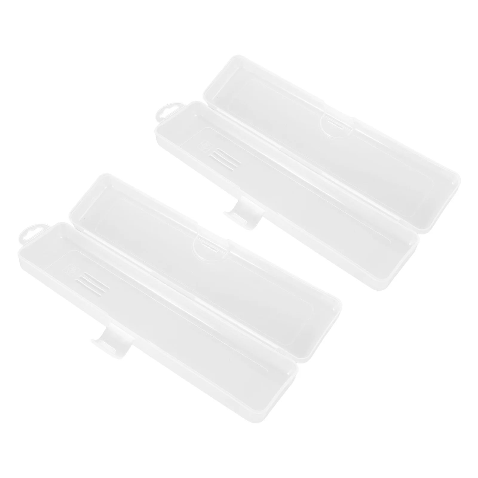 

2Pcs Makeup Brush Storage Case Portable Lid Travel Organizer Eyebrow Pencil Container Eyeliner Holder Makeup Brush