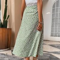 2023 New Women Summer Wrapped Skirts Beach Holiday Clothes High Waist Floral Print Split Casual Summer Midi Skirt Female Sexy