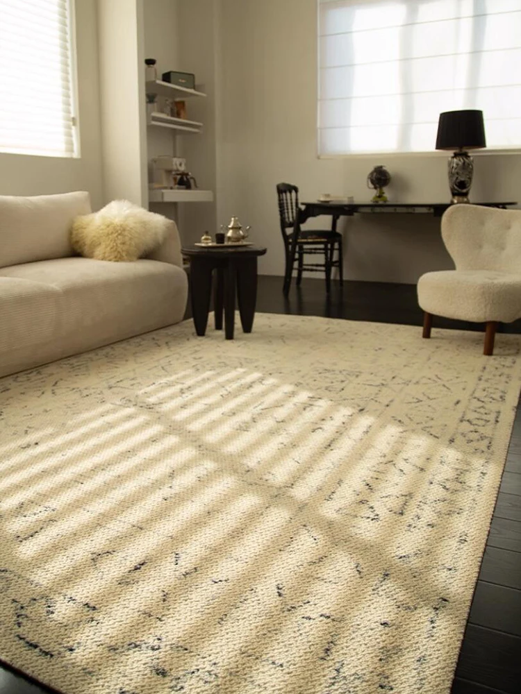 

Chinese Style Living Room Carpet Modern French Style Wool Rug Bedroom Retro Luxury Big Home Floor Carpet Cloakroom Study Mat