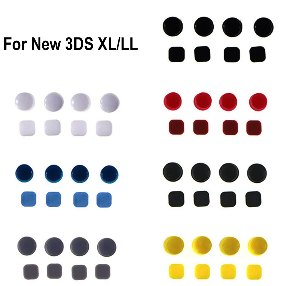 8 In1 For New 3DS XL Console Front Back Screw Rubber Feet Cover Upper LCD Screen Screws Cover Rubber replacement For New 3DS LL