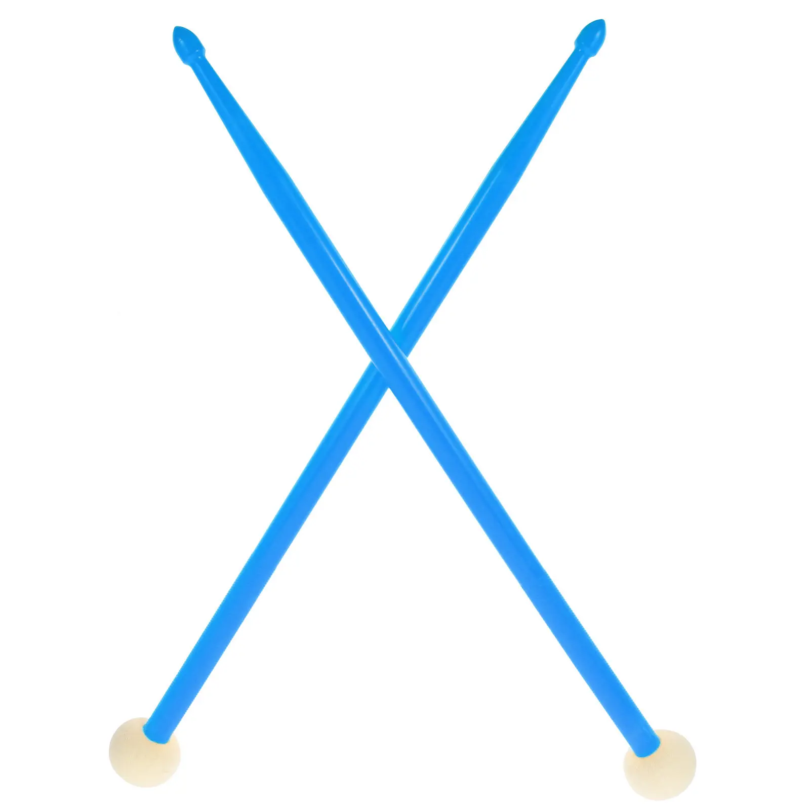 

1 пара двусторонних барабанных палочек из нейлона, прочные, легкие, для сценических выступлений, войлочные барабанные палочки для начинающих в джазе, для тренировок