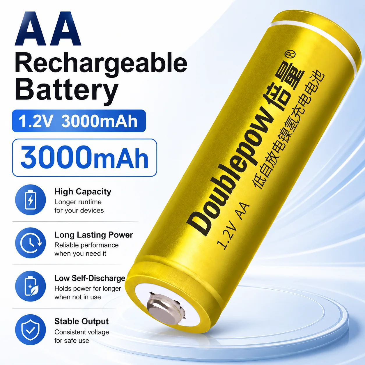 

AA Rechargeable Battery 3300mAh For KTV Microphone Electric Toys Remote Control Household Devices